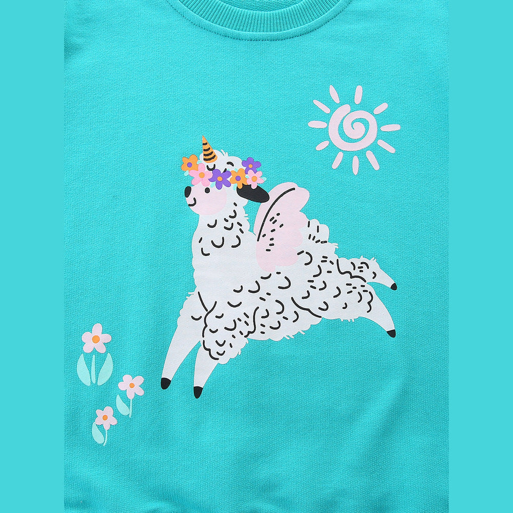 MyKids-USA® Animals Cartoon Pattern Long Sleeves Pullover for Stylish Girls