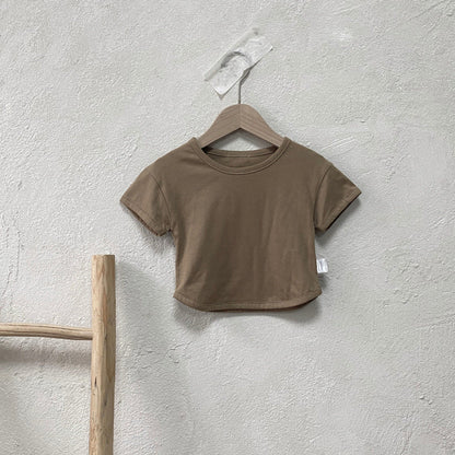 MyKids-USA® Baby Kids Solid Color T-shirt in European and American Style