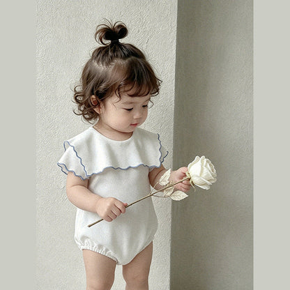 MyKids-USA® Baby Girls Short Sleeves Plain Bodysuit