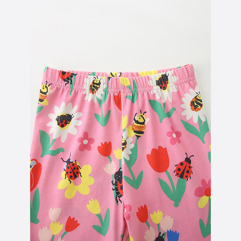 MyKids-USA® Baby Kids Floral Pattern Shorts Clothing Set for Girls