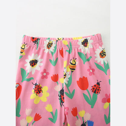 MyKids-USA® Baby Kids Floral Pattern Shorts Clothing Set for Girls