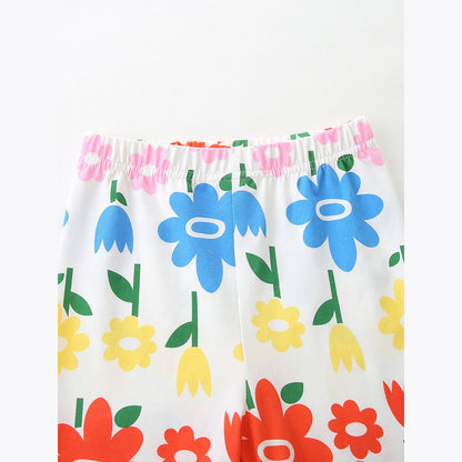 MyKids-USA® Baby Kids Floral Pattern Shorts Clothing Set for Girls