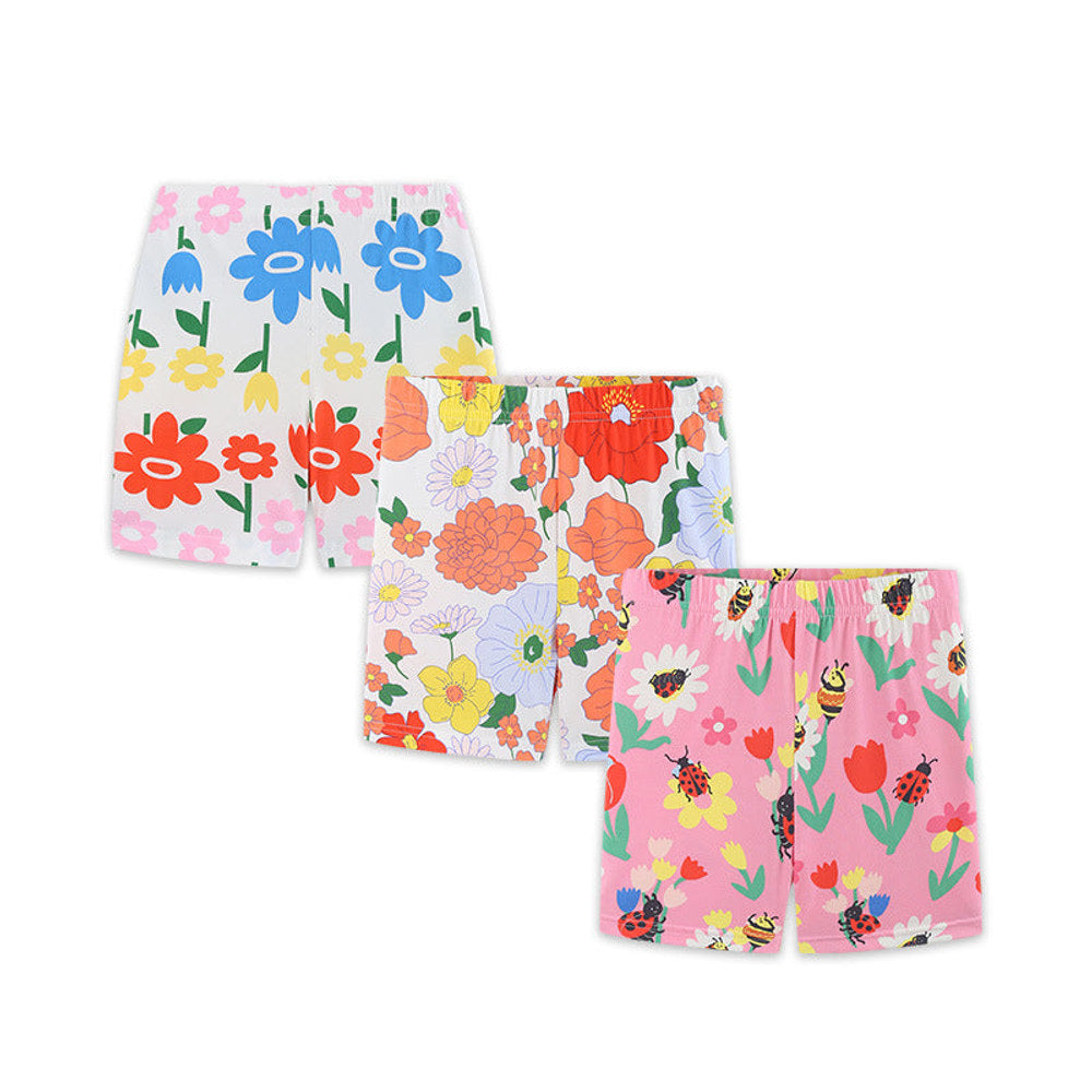 MyKids-USA® Baby Kids Floral Pattern Shorts Clothing Set for Girls