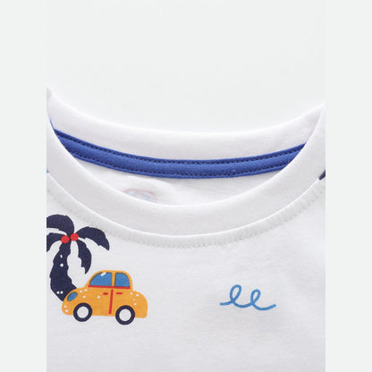 MyKids-USA® Baby Kids Boys Short Sleeves Cartoon Pattern T-shirt and Shorts Clothing Set