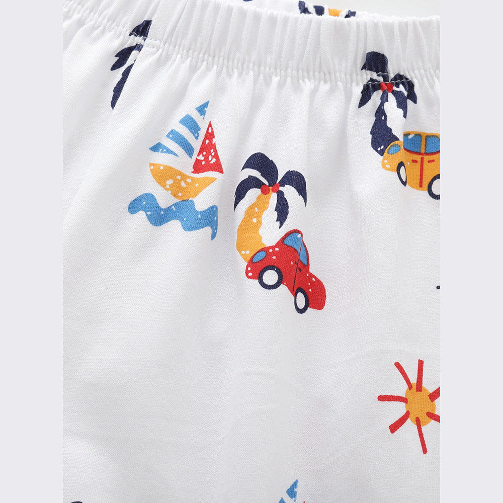 MyKids-USA® Baby Kids Boys Short Sleeves Cartoon Pattern T-shirt and Shorts Clothing Set