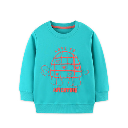 MyKids-USA® Animals Cartoon Pattern Long Sleeves Pullover for Stylish Girls