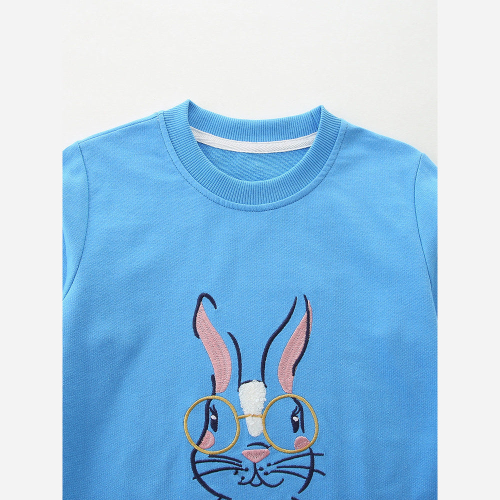 MyKids-USA® Animals Cartoon Pattern Long Sleeves Pullover for Stylish Girls