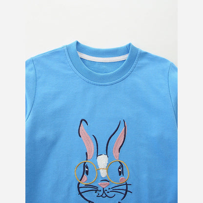 MyKids-USA® Animals Cartoon Pattern Long Sleeves Pullover for Stylish Girls