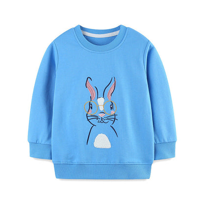 MyKids-USA® Animals Cartoon Pattern Long Sleeves Pullover for Stylish Girls