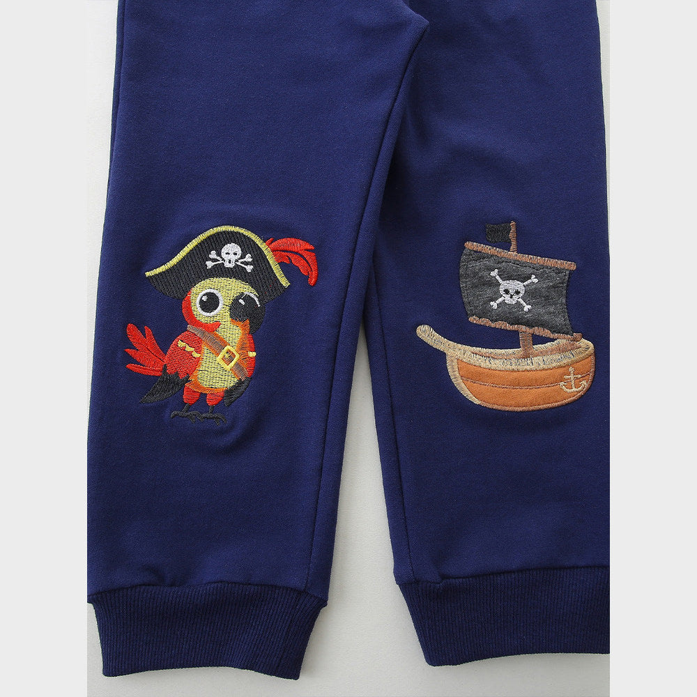MyKids-USA® Baby Kids Boys Cartoon Embroidered Pants
