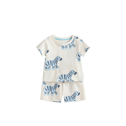 MyKids-USA® Baby Kids Boys Short Sleeves Cartoon Pattern T-shirt and Shorts Clothing Set