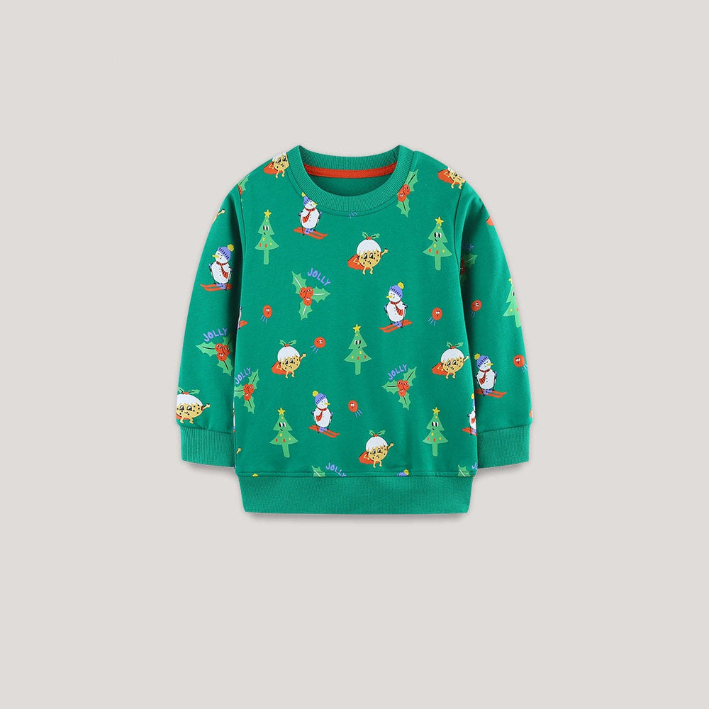 MyKids-USA® Christmas Cartoon Pattern Long Sleeves Pullover for Boys