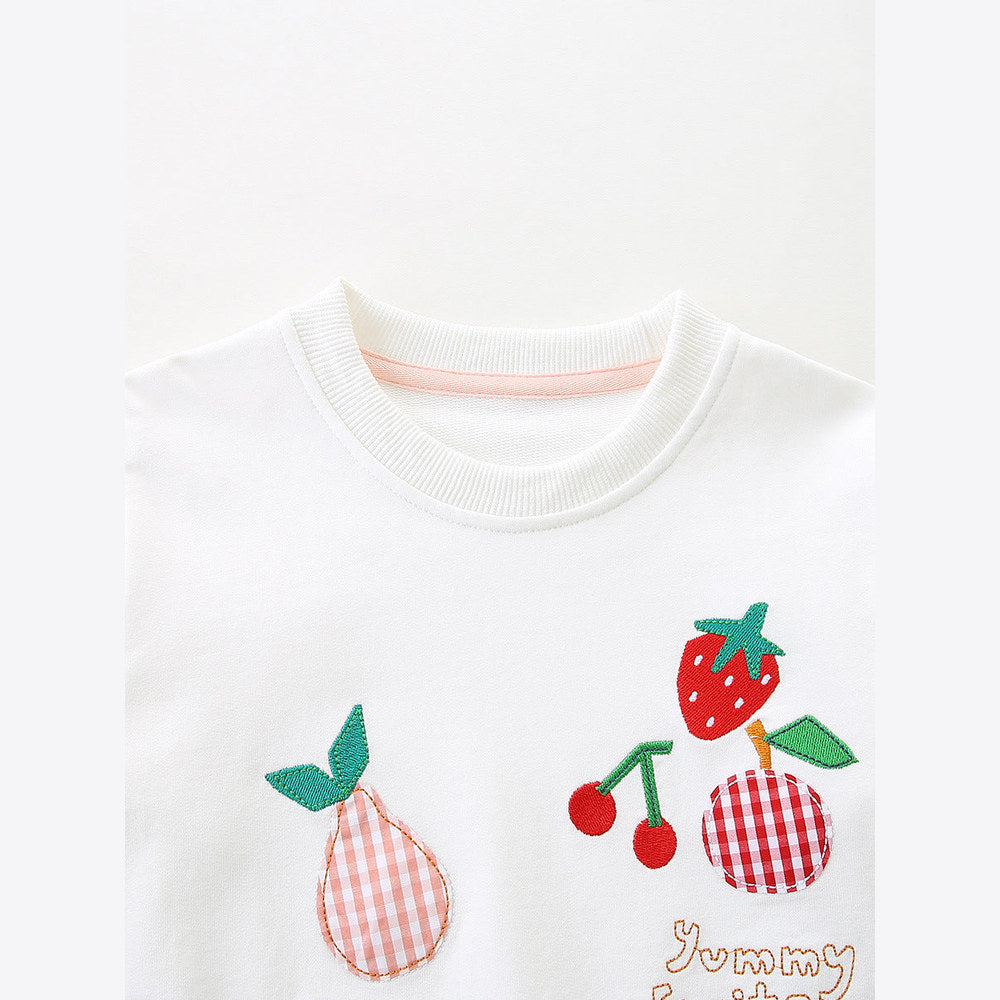 MyKids-USA® Fruits Cartoon Pattern Long Sleeves Pullover for Stylish Kids