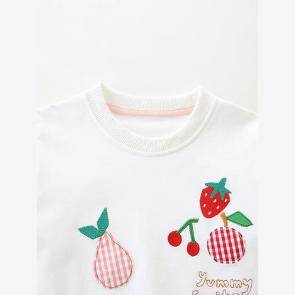 MyKids-USA® Fruits Cartoon Pattern Long Sleeves Pullover for Stylish Kids