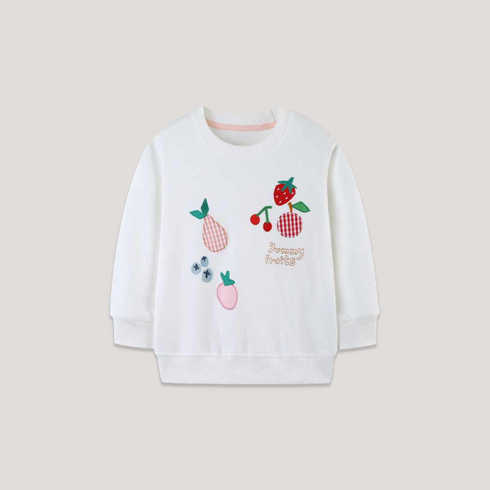 MyKids-USA® Fruits Cartoon Pattern Long Sleeves Pullover for Stylish Kids