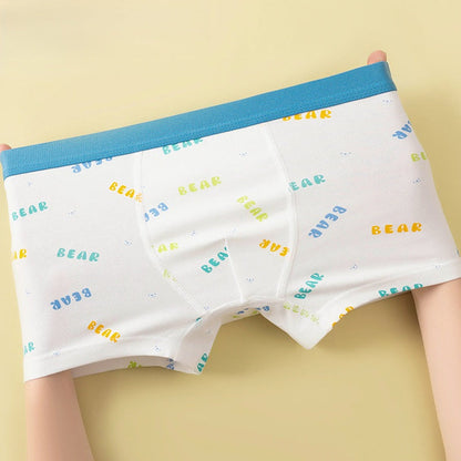 MyKids-USA® Boys’ Animals Cartoon Printed Boxer Brief Breathable Underwear Set