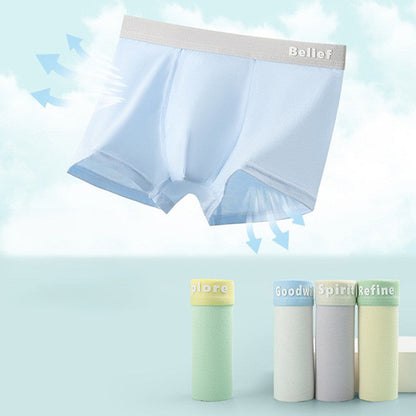 MyKids-USA® Boys’ Color Patchwork Letters Pattern Boxer Brief Breathable Underwear Set