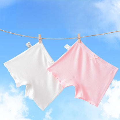 MyKids-USA® Girls’ Solid Color Striped Pattern Boxer Brief Breathable Underwear