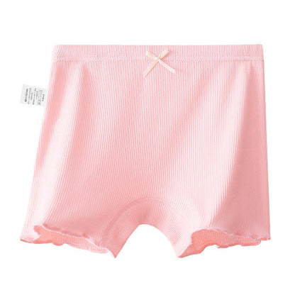 MyKids-USA® Girls’ Solid Color Striped Pattern Boxer Brief Breathable Underwear