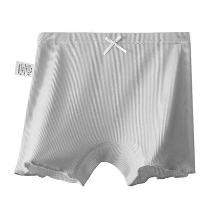 MyKids-USA® Girls’ Solid Color Striped Pattern Boxer Brief Breathable Underwear