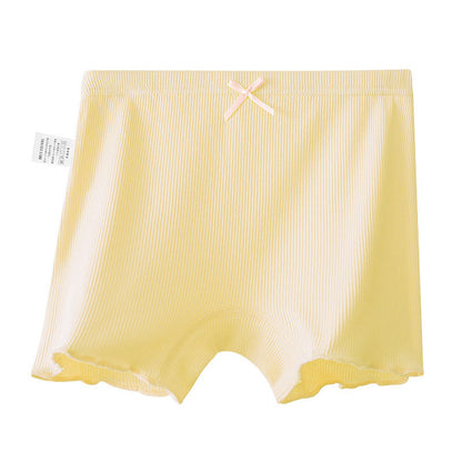 MyKids-USA® Girls’ Solid Color Striped Pattern Boxer Brief Breathable Underwear
