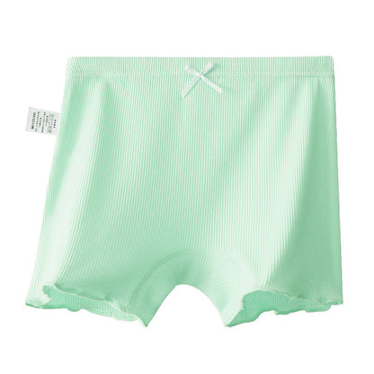 MyKids-USA® Girls’ Solid Color Striped Pattern Boxer Brief Breathable Underwear