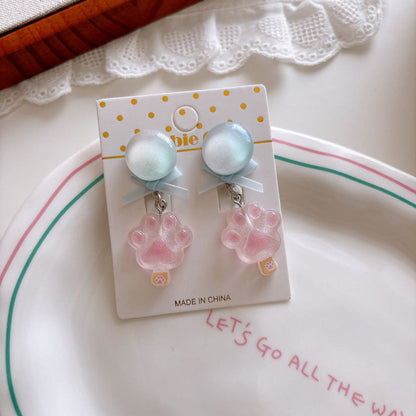 MyKids-USA® Transparent Fruit Earrings for Girls Set