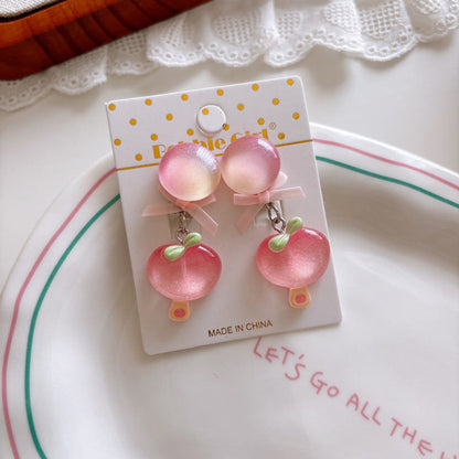 MyKids-USA® Transparent Fruit Earrings for Girls Set