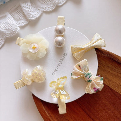 MyKids-USA® Cute Fabric Hair Clips for Girls Set