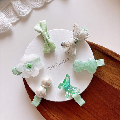 MyKids-USA® Cute Fabric Hair Clips for Girls Set