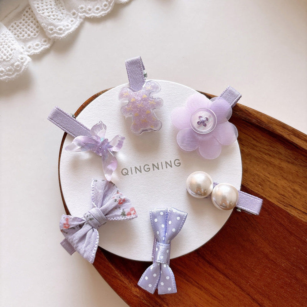 MyKids-USA® Cute Fabric Hair Clips for Girls Set
