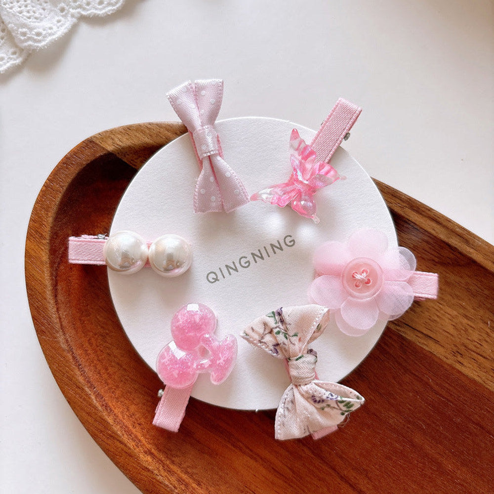 MyKids-USA® Cute Fabric Hair Clips for Girls Set