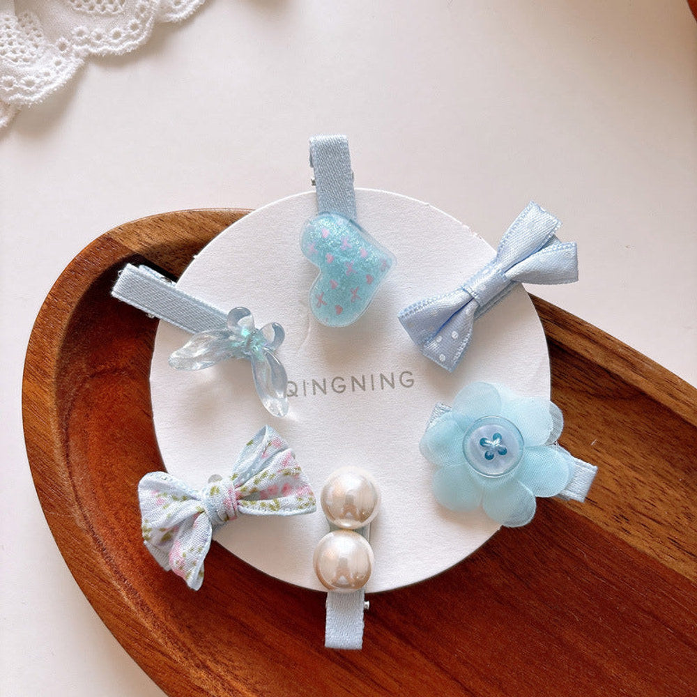 MyKids-USA® Cute Fabric Hair Clips for Girls Set