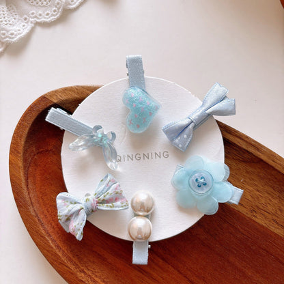 MyKids-USA® Cute Fabric Hair Clips for Girls Set