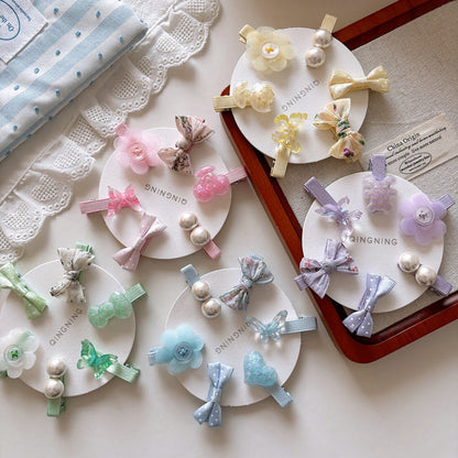 MyKids-USA® Cute Fabric Hair Clips for Girls Set