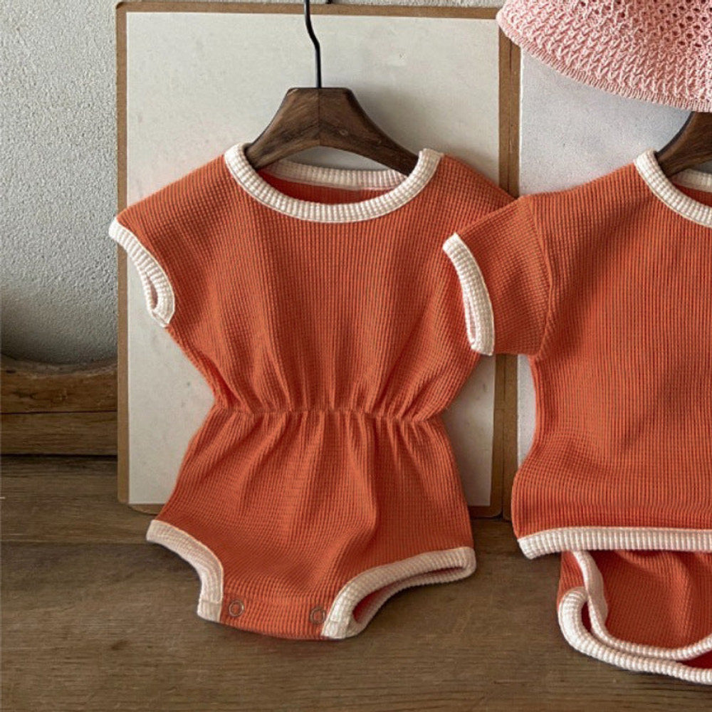 MyKids-USA® Baby Kids Sleeveless Color Patchwork Bodysuit
