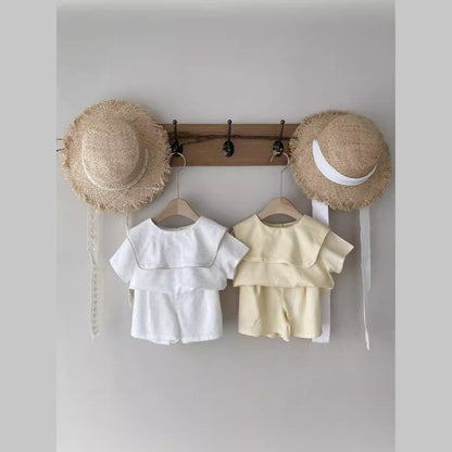 MyKids-USA® Baby Kids Short Sleeves Cute Top and Shorts Fashion Clothing Set