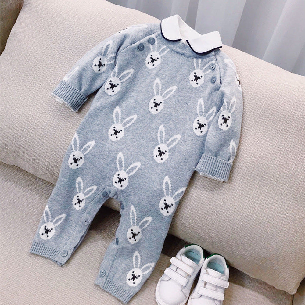 MyKids-USA® Baby Kids Long Sleeves Rabbits Cartoon Pattern Rompers