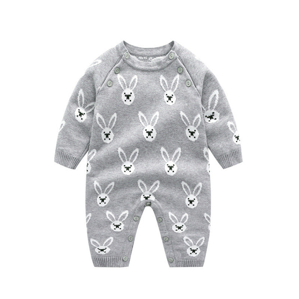 MyKids-USA® Baby Kids Long Sleeves Rabbits Cartoon Pattern Rompers