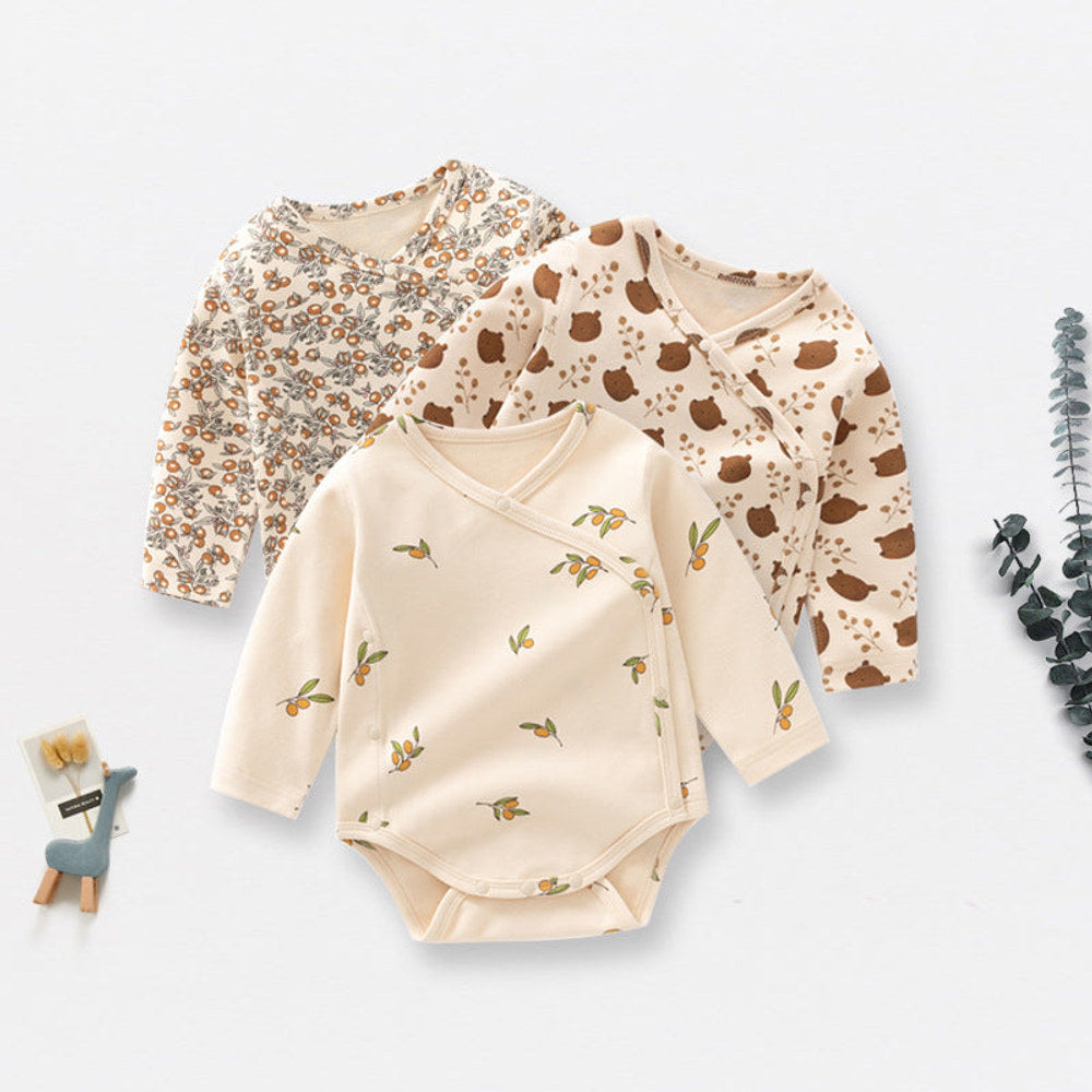 MyKids-USA® Baby Kids Long Sleeves Teddy Bear Pattern Casual Bodysuit