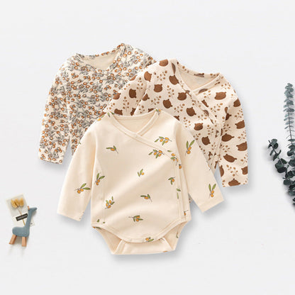 MyKids-USA® Baby Kids Long Sleeves Teddy Bear Pattern Casual Bodysuit