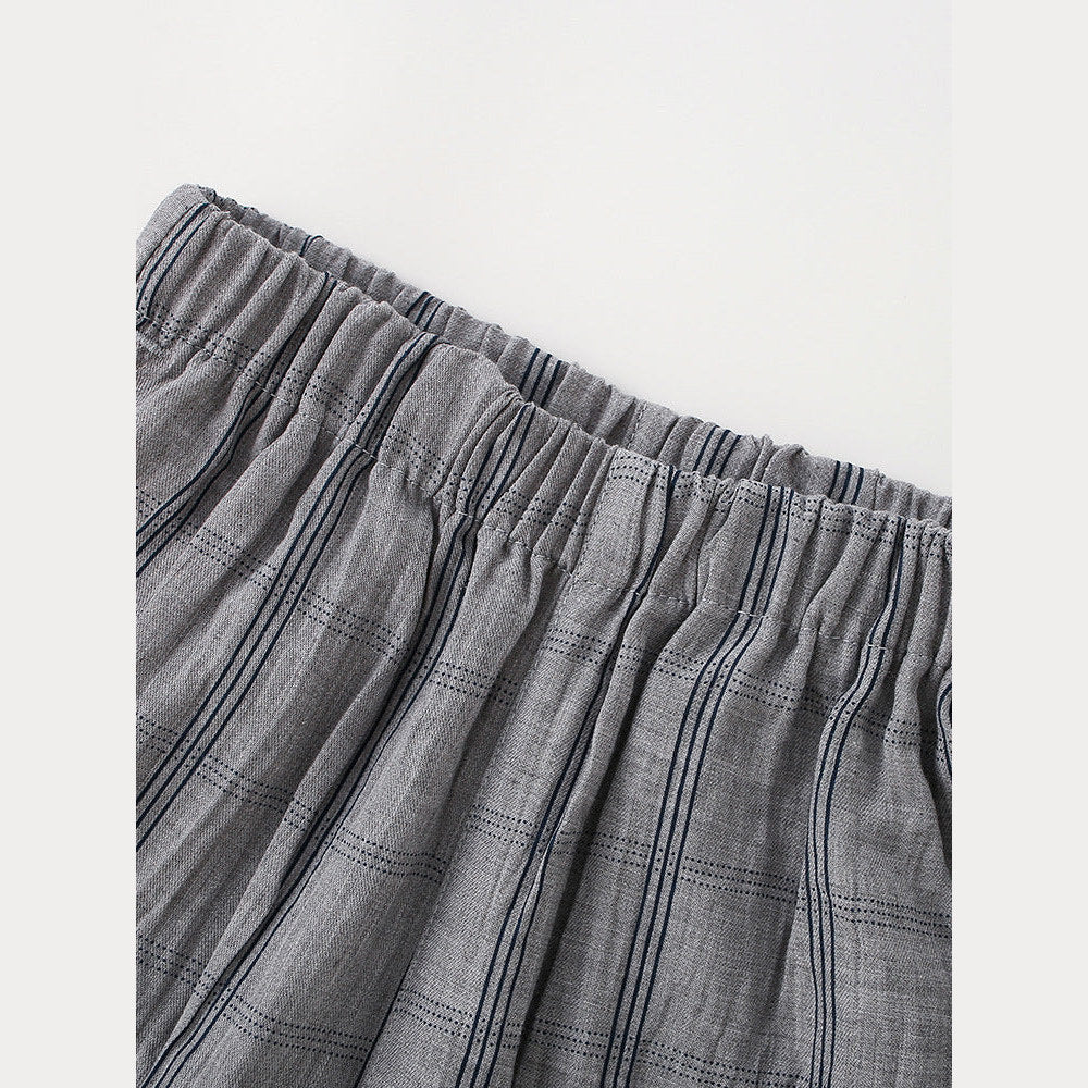 MyKids-USA® Plaid Check Kids Sweatpants-Style Trousers
