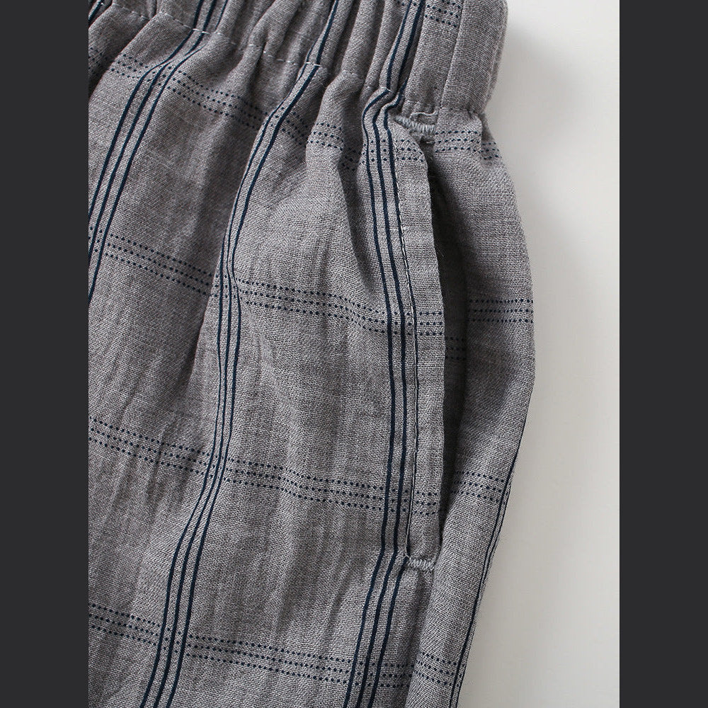 MyKids-USA® Plaid Check Kids Sweatpants-Style Trousers