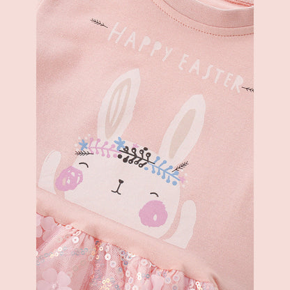 MyKids-USA® Baby Kids Girls Short Sleeves Cartoon and Flowers Pattern Dress