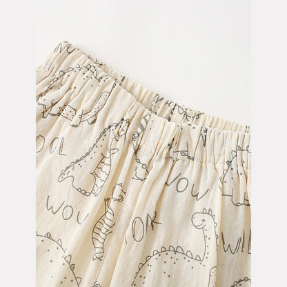 MyKids-USA® Girls Cartoon Pattern Loose Fit Anti-Mosquito Pants