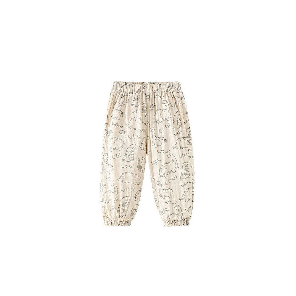 MyKids-USA® Girls Cartoon Pattern Loose Fit Anti-Mosquito Pants