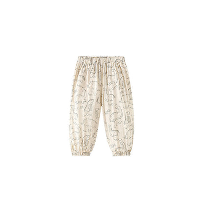 MyKids-USA® Girls Cartoon Pattern Loose Fit Anti-Mosquito Pants
