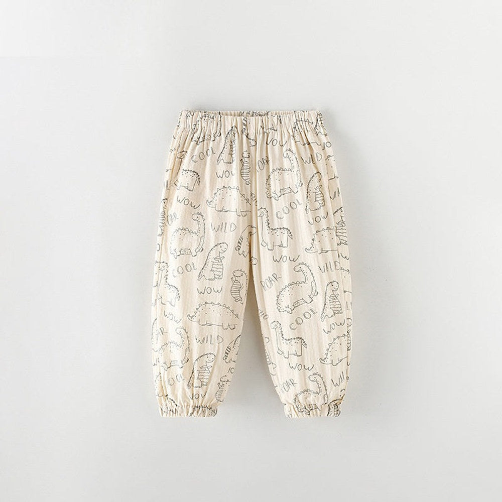 MyKids-USA® Girls Cartoon Pattern Loose Fit Anti-Mosquito Pants