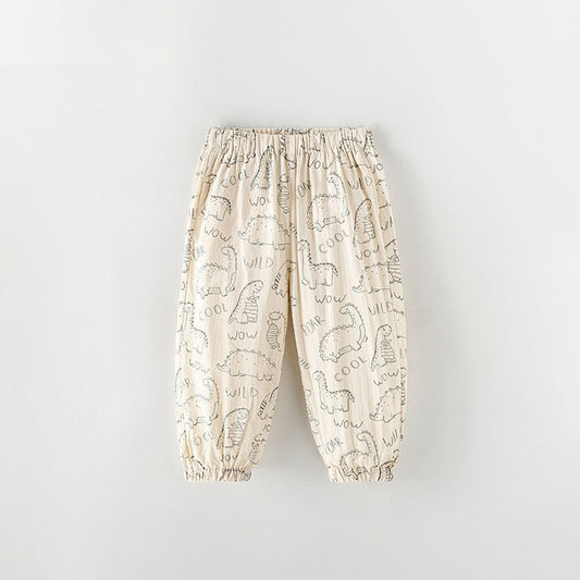Arrival Summer Girls Cartoon Pattern Loose Fit Anti-Mosquito Pants