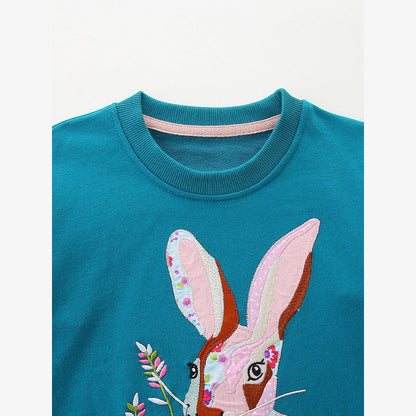 MyKids-USA® Animals Cartoon Pattern Long Sleeves Sweatshirt for Stylish Girls